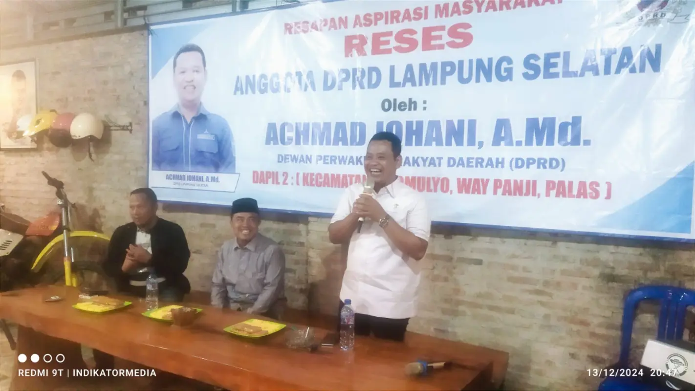 Achmad Johani Gelar Reses Perdana, Pembangunan Infrastuktur Jadi Program Prioritas Utama