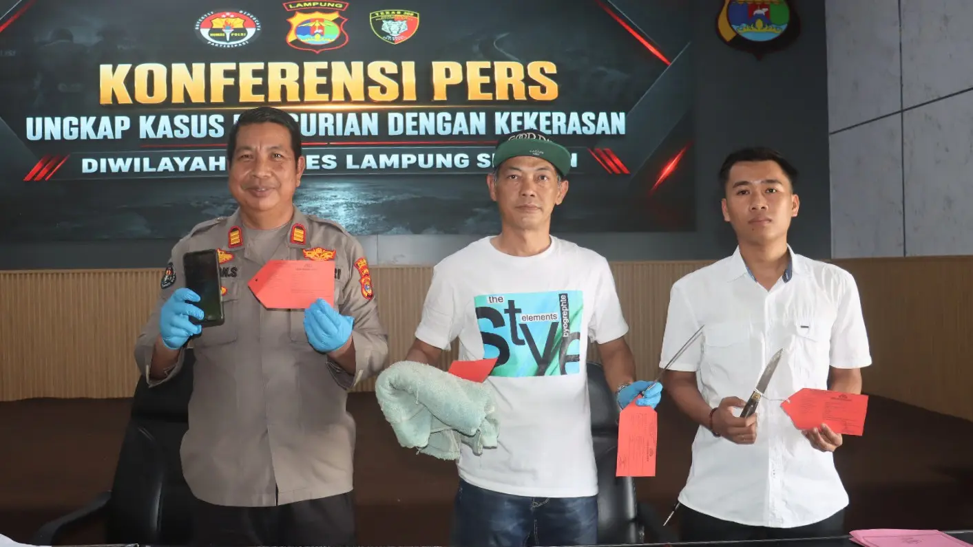 Ancam Korban dengan Golok, Polisi Tangkap Pelaku Curas di Kalianda