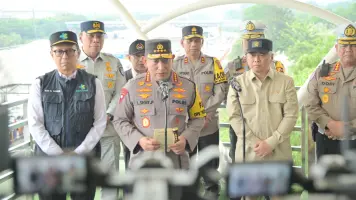 Kapolri Cek Arus Balik Lebaran di Tol Cikatama