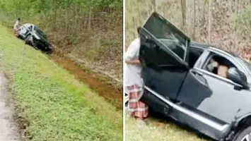 Pengemudi Diduga Mengantuk, Honda CRV Alami Kecelakaan Tunggal di Tol Lampung